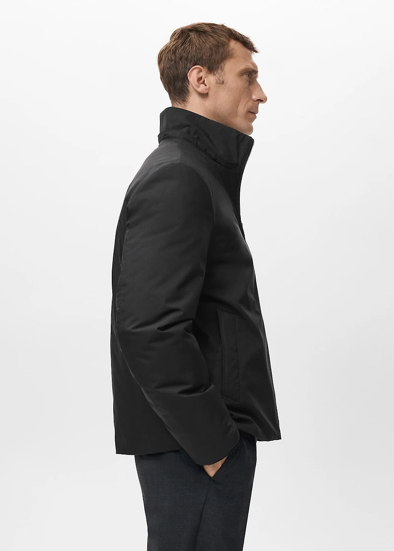 Quilted water repellent jacket