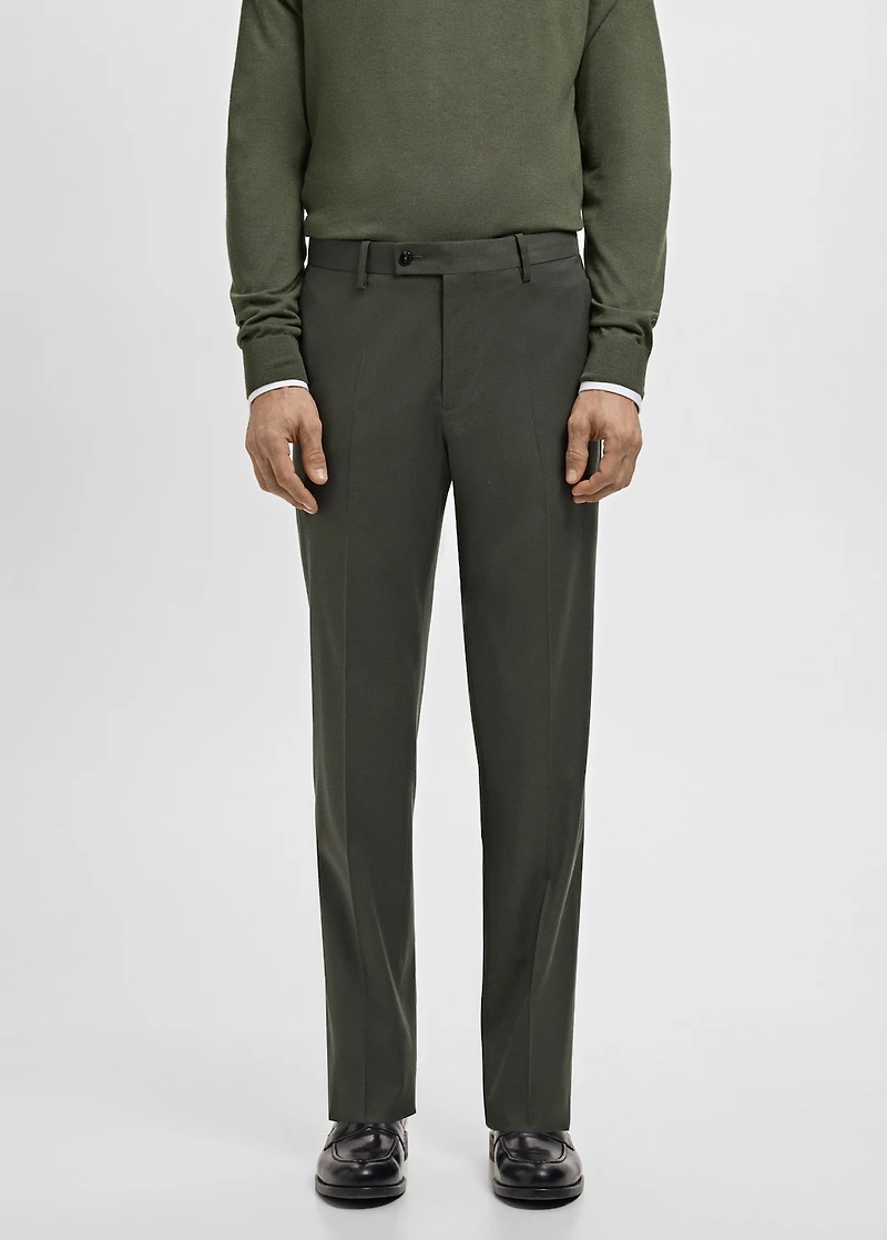 Milan slim-fit suit pants