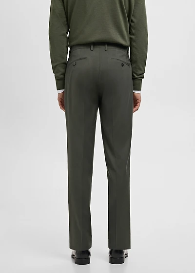 Milan slim-fit suit pants