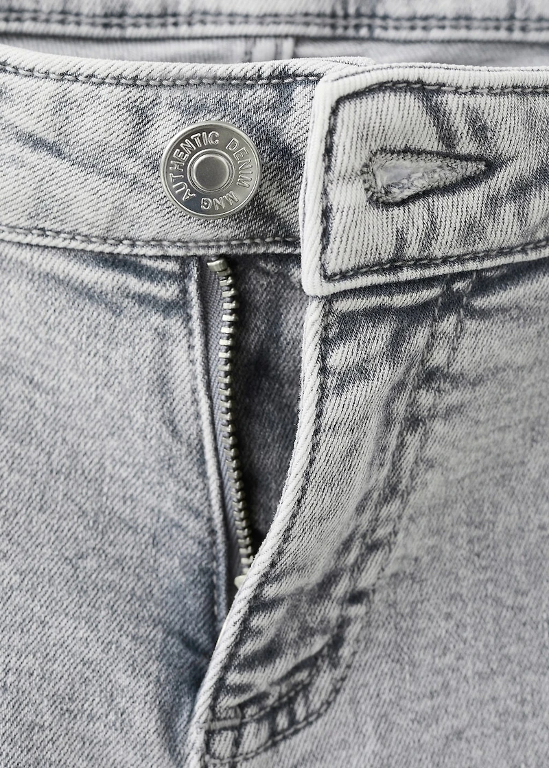 Two-tone wide leg jeans