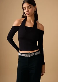 Wide leg jeans with seam detail