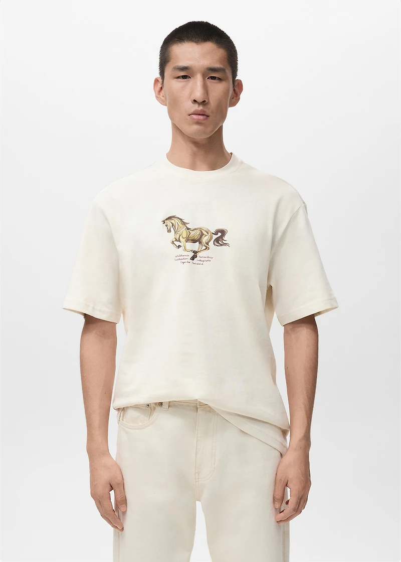 100% cotton printed t-shirt