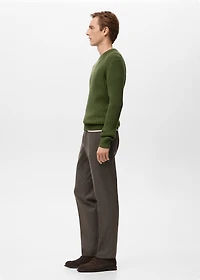 Ribbed wool-blend sweater