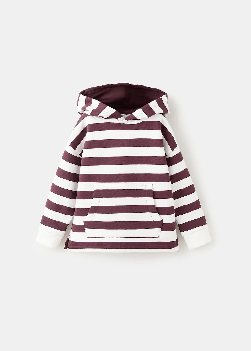 Striped hooded sweatshirt