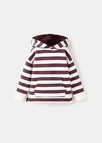 Striped hooded sweatshirt