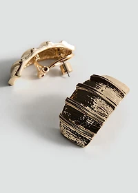 Textured-relief earrings