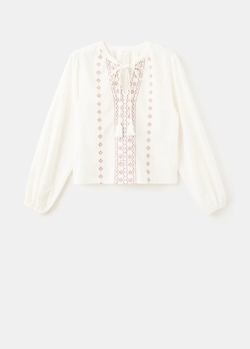 Beaded embroidered blouse