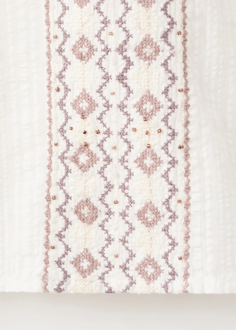 Beaded embroidered blouse