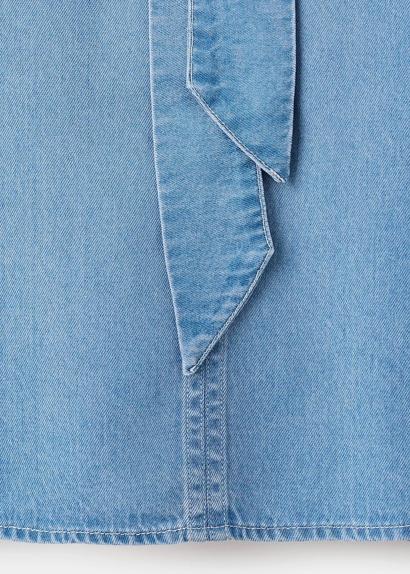 Lyocell blouse with bow