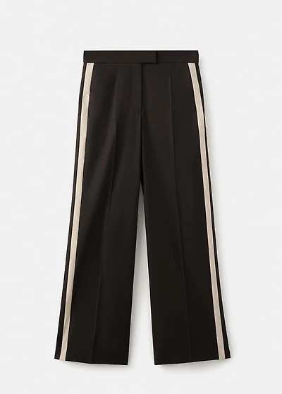 Wide-leg trousers with contrasting stripe