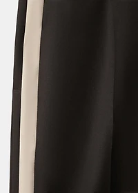 Wide-leg trousers with contrasting stripe