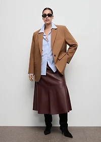 Straight suit jacket with lapel pockets