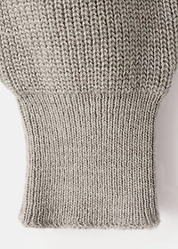 Polo-neck ribbed sweater