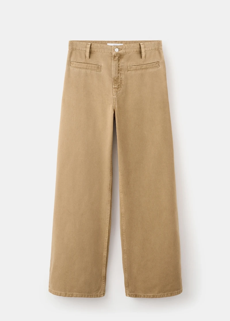 Balloon jeans with welt pockets