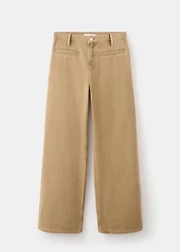 Balloon jeans with welt pockets
