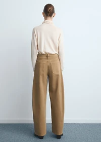 Balloon jeans with welt pockets