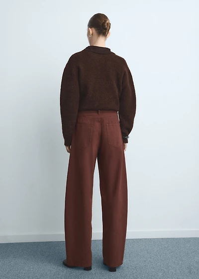 Mid-rise balloon jeans