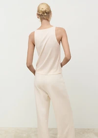 Cotton V-neck tank top