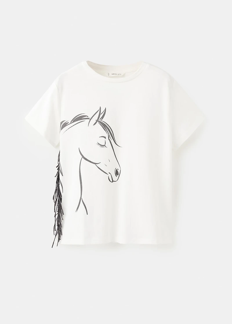 Frayed horse t-shirt