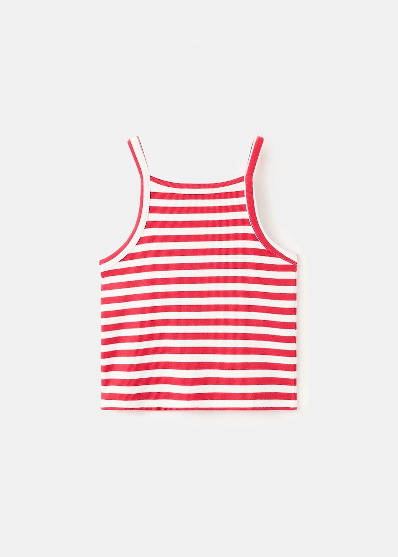 Striped rib T-shirt