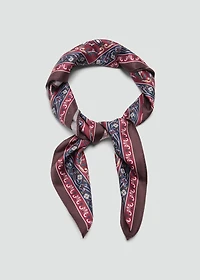 Printed satin scarf