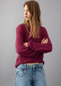 Fine-knit sweater
