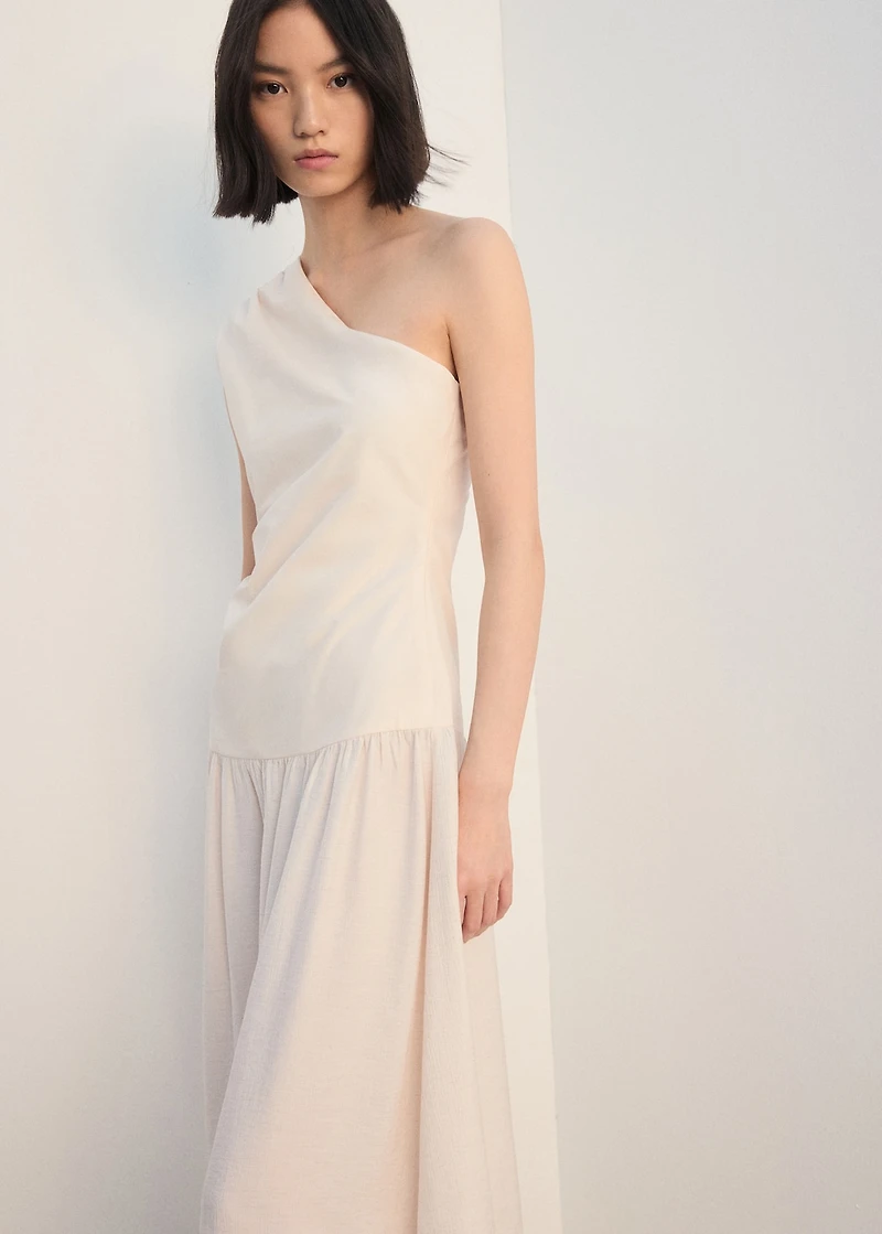 Asymmetrical pleated dress