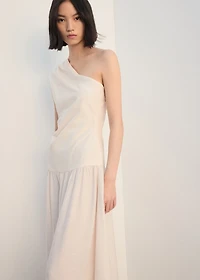 Asymmetrical pleated dress
