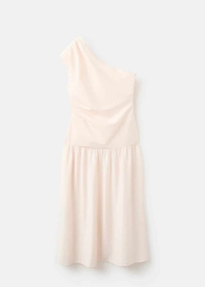Asymmetrical pleated dress