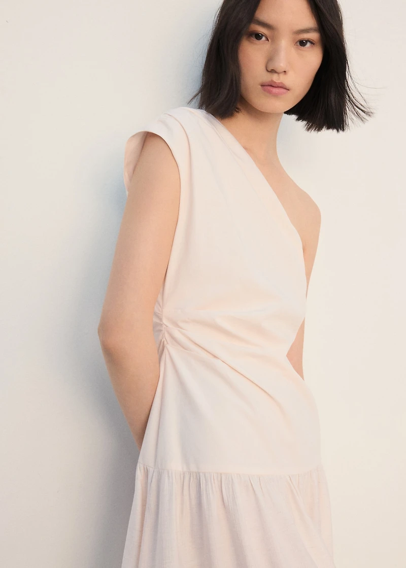 Asymmetrical pleated dress