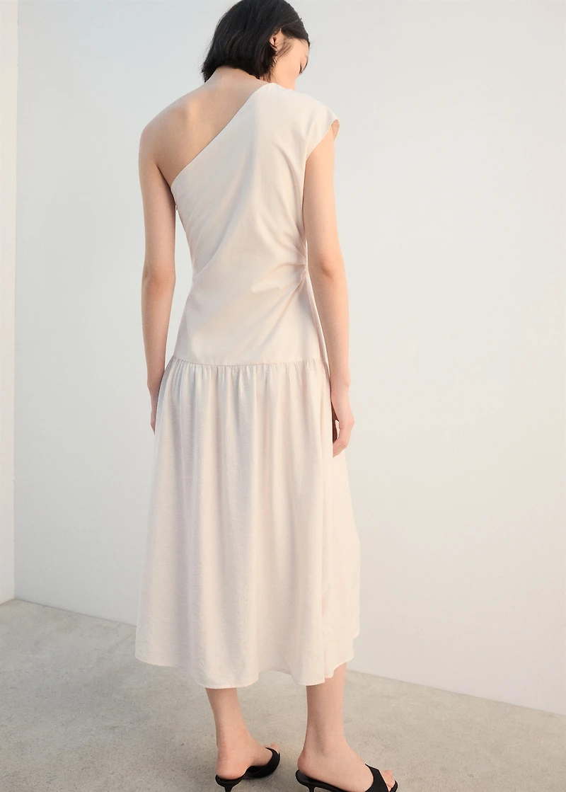 Asymmetrical pleated dress