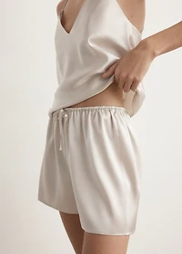 Silk pajama shorts