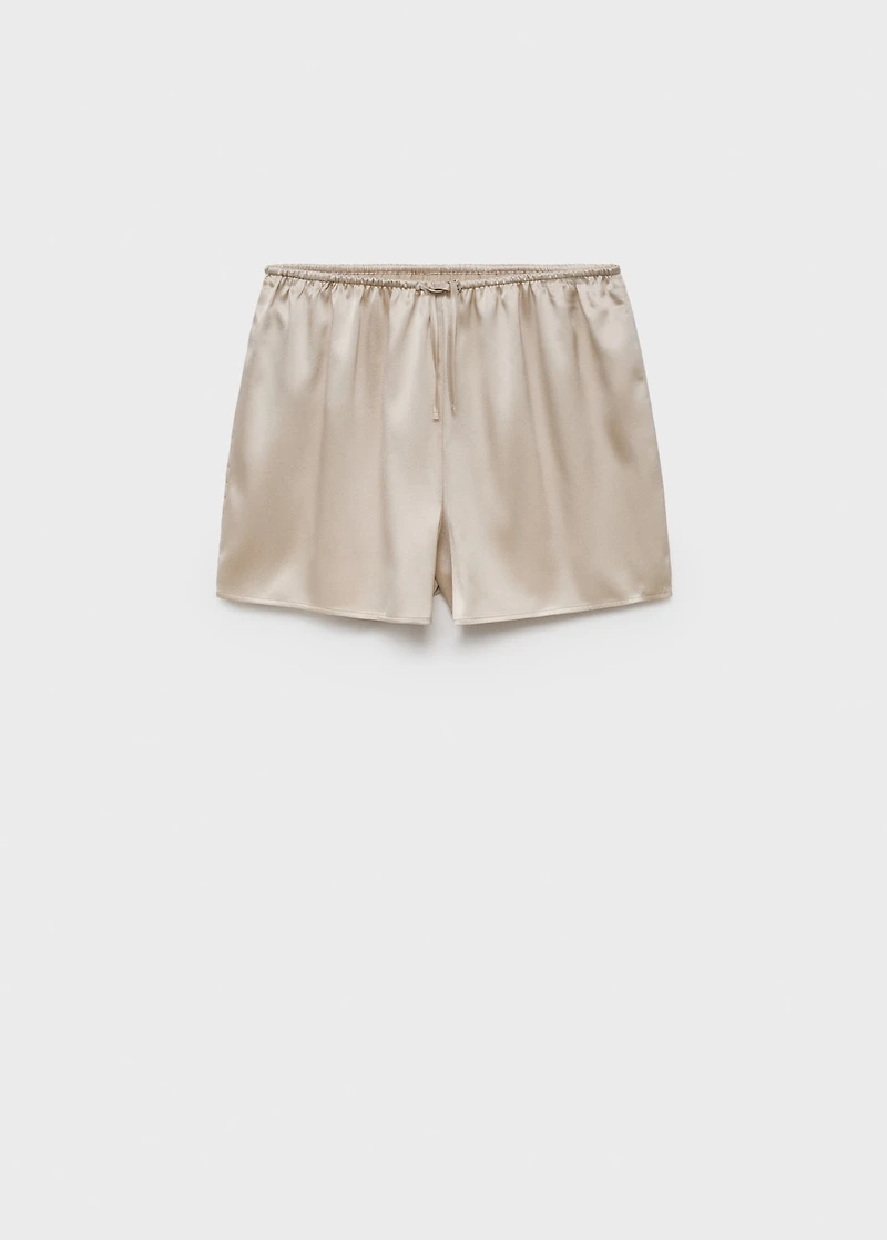 Silk pajama shorts