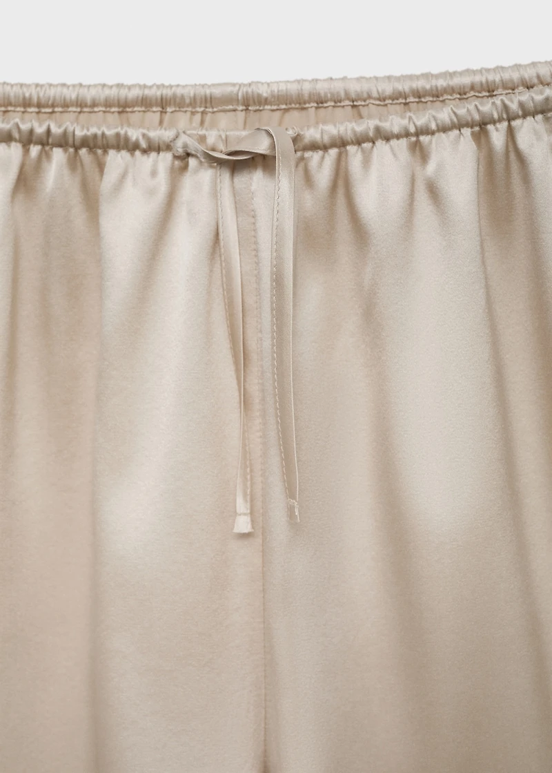 Silk pajama shorts