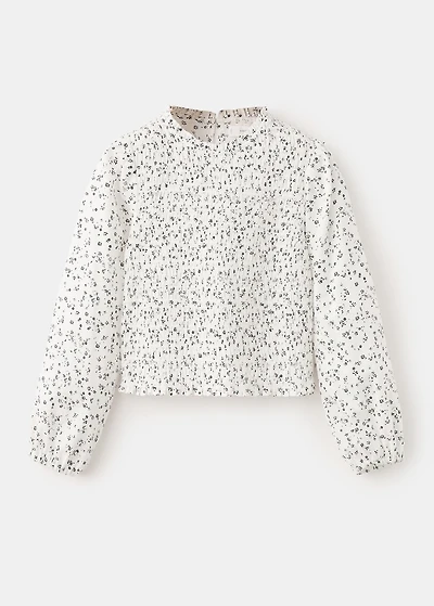 Floral cotton blouse