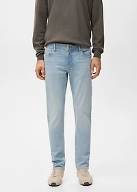 Jan slim-fit jeans with frayed effect