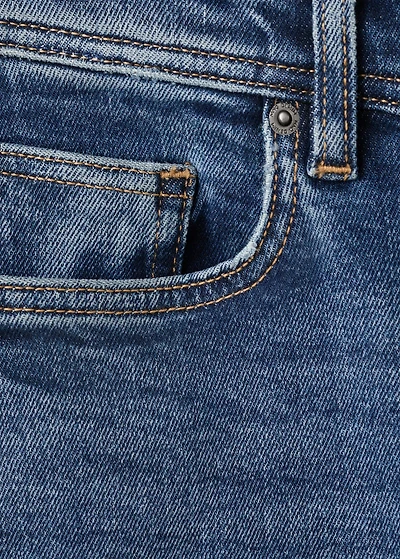 Jan slim-fit faded dark-wash jeans