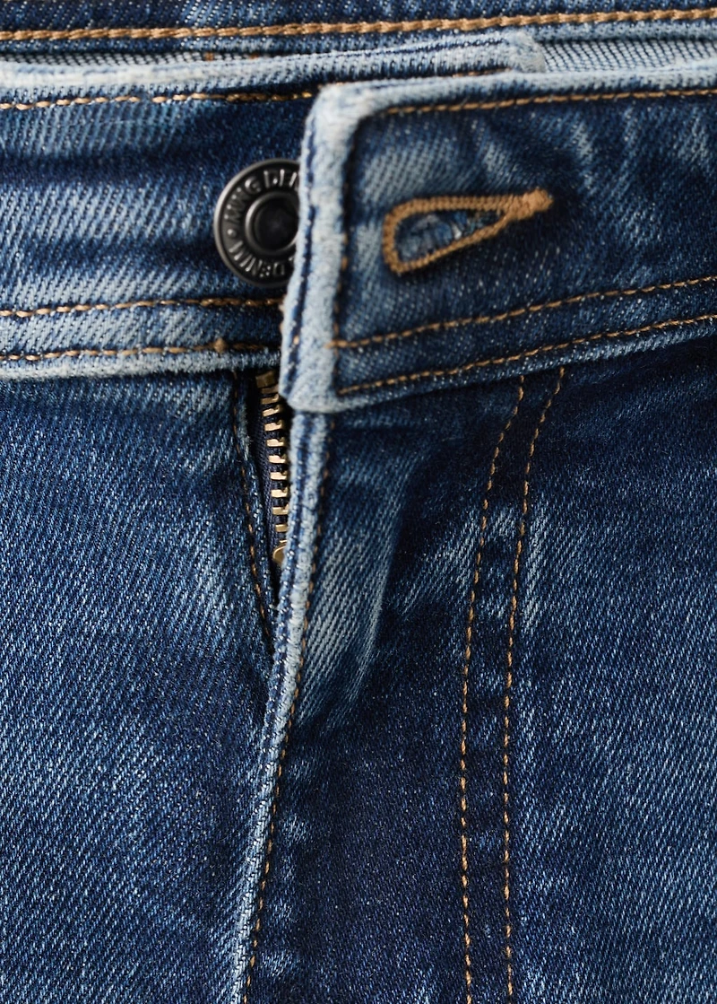 Jan slim-fit faded dark-wash jeans