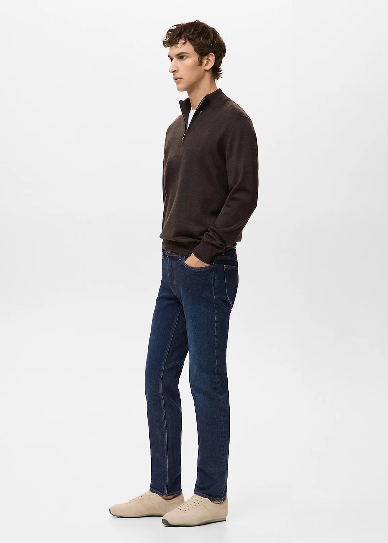 Jan slim-fit dark-wash jeans