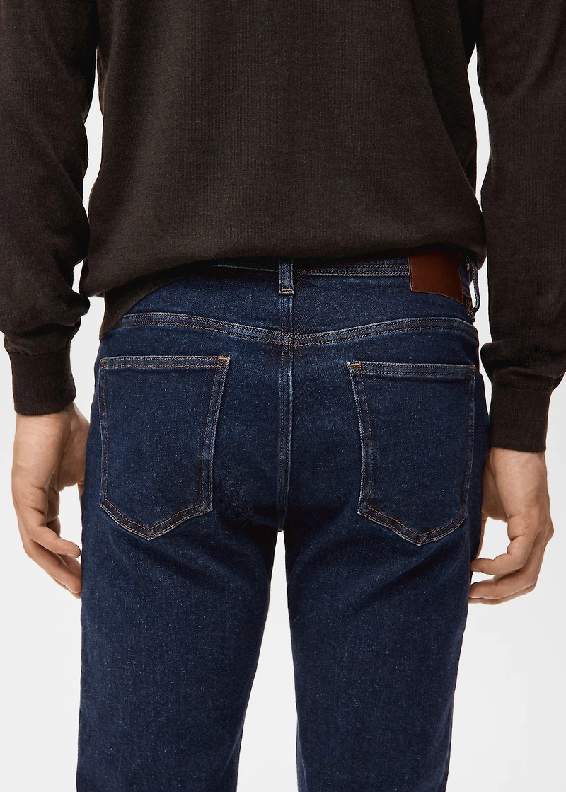 Jan slim-fit dark-wash jeans