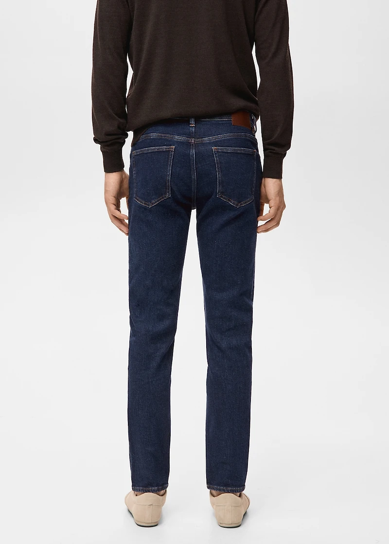 Jan slim-fit dark-wash jeans