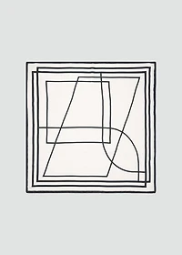 Geometric printed foulard