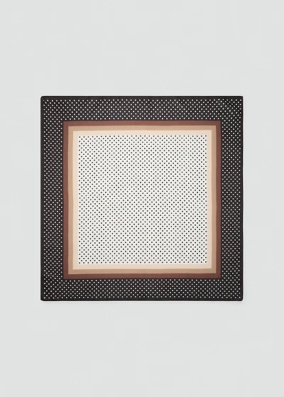 Satin check-print scarf