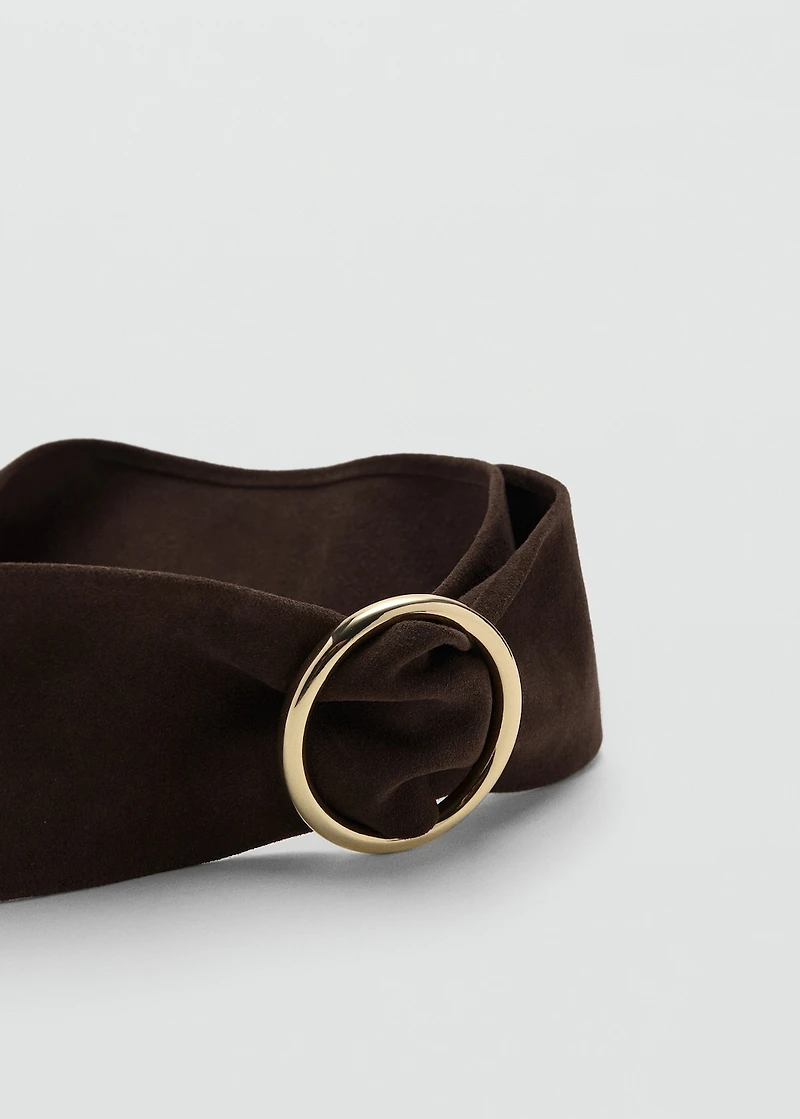 Suede obi belt