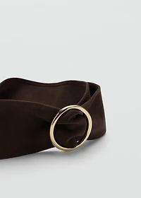 Suede obi belt