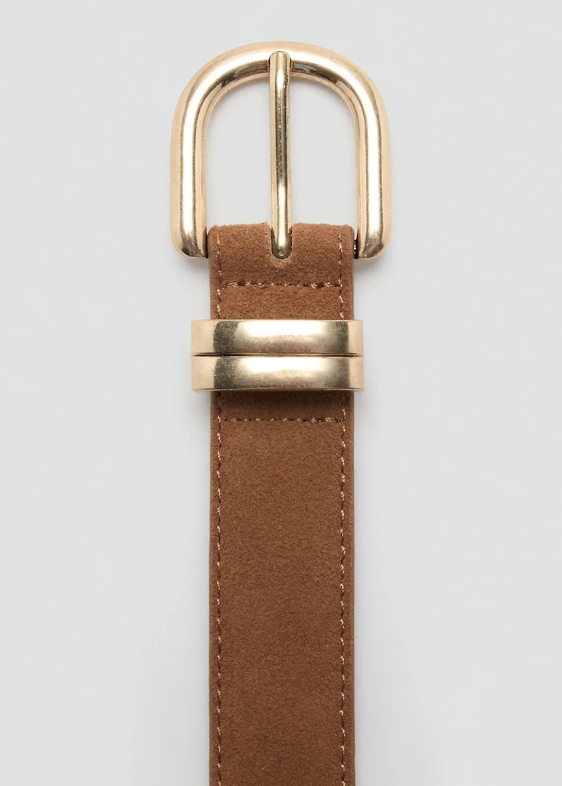 Suede leather belt