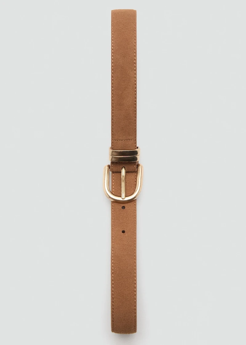Suede leather belt