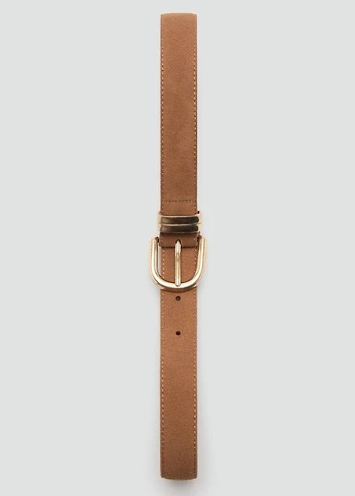 Suede leather belt
