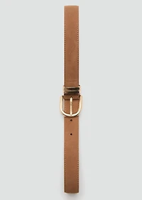 Suede leather belt