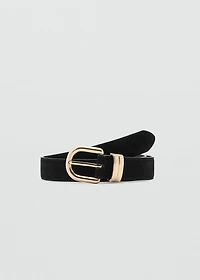 Suede leather belt